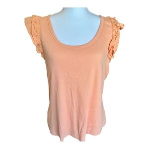Old Navy Women's Ruffled Sleeve Peach Top